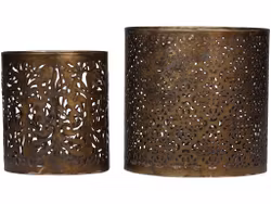 Ljushållare med mönster i antik mässing S