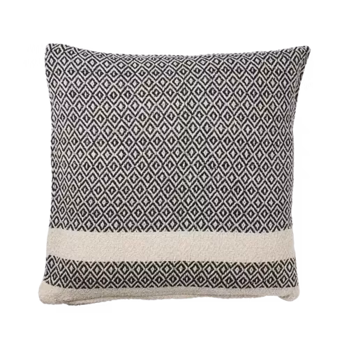 Kuddfodral Elfenben/svart