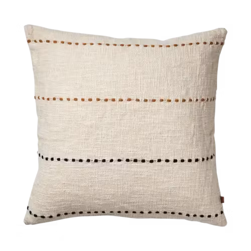 Kuddfodral Elfenben/svart/senapsgul