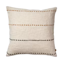 Kuddfodral Elfenben/svart/senapsgul