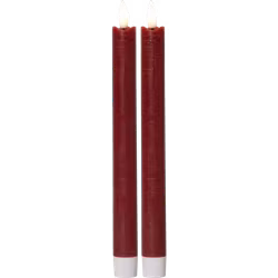 LED Antikljus Bordeaux 25 cm