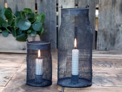 Lykta med nät för böneljus 13,5 cm