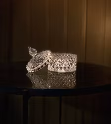 Nostalgisk glasburk med lock Rut