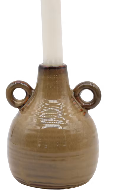 Ljusstake brun med öron