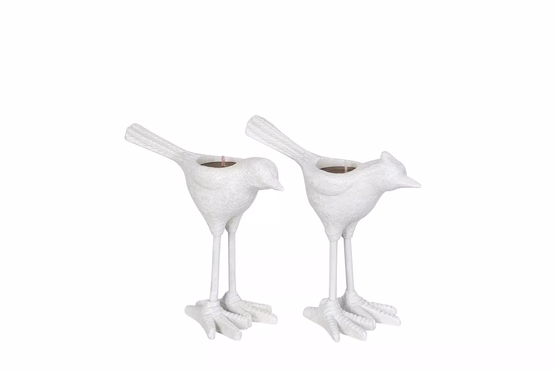 Ljusstake Fågel Vit S