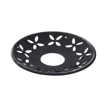 Ljusmanschett med utsnidat mönster Svart