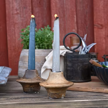 Ljusstake i vackert trä