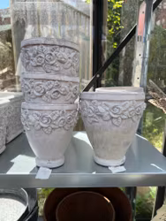 Rund Kruka med Roskant L