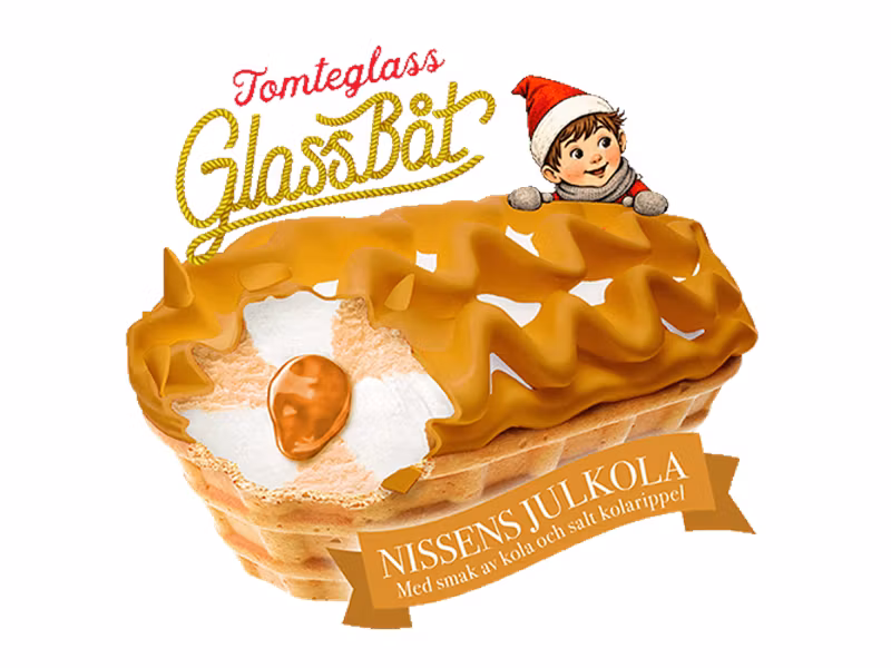 Tomteglass Glassbåt - Nissens Julkola 18-Pack