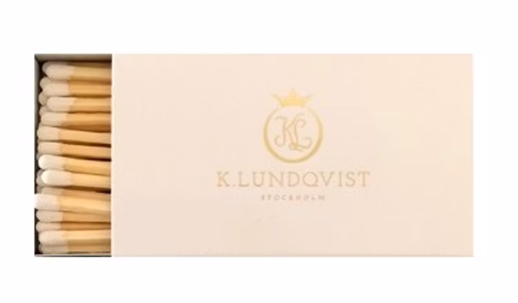 Tändstickor extra långa exklusiv vit K.Lundqvist