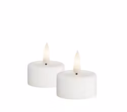 Värmeljus led - vit -  2pack