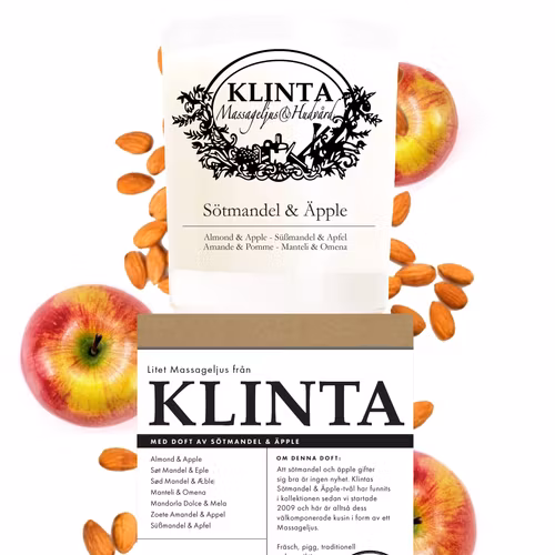 Doftljus & Massageljus - Sötmandel & Äpple - Klinta