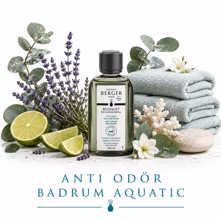 Maison Berger - Anti Odör Badrum Aquatic - Refill doftpinnar