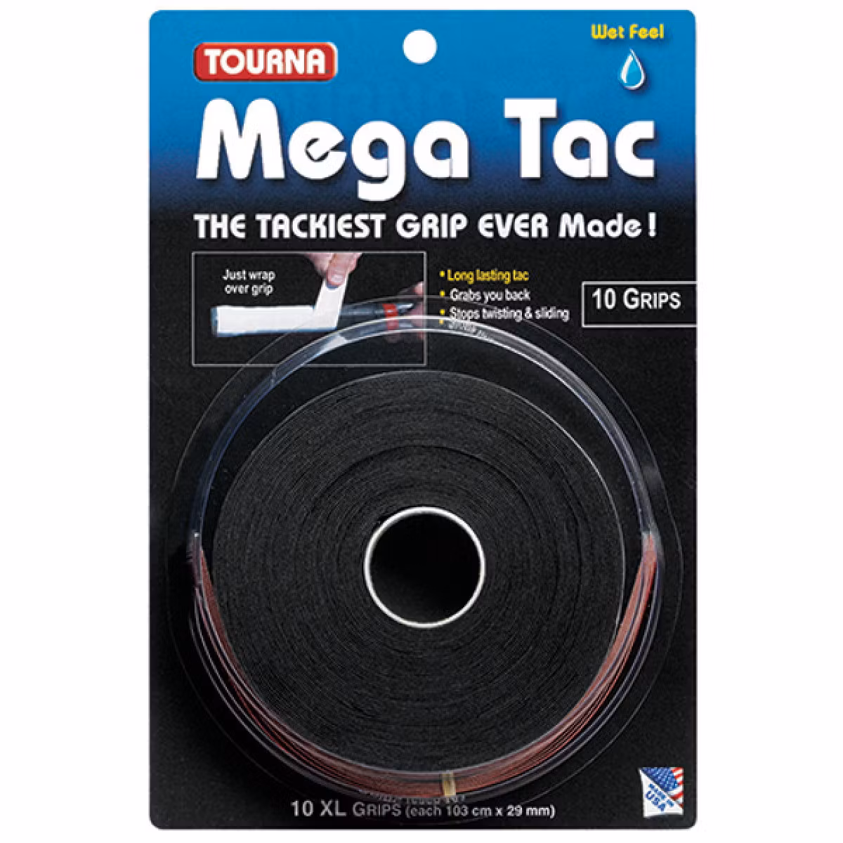 Tourna Mega Tac 10-pack svart