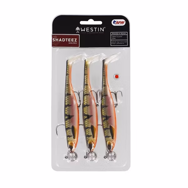 Westin ShadTeez Slim 14cm R 'N R 15g #5/0 Incl #4 stinger 3pack