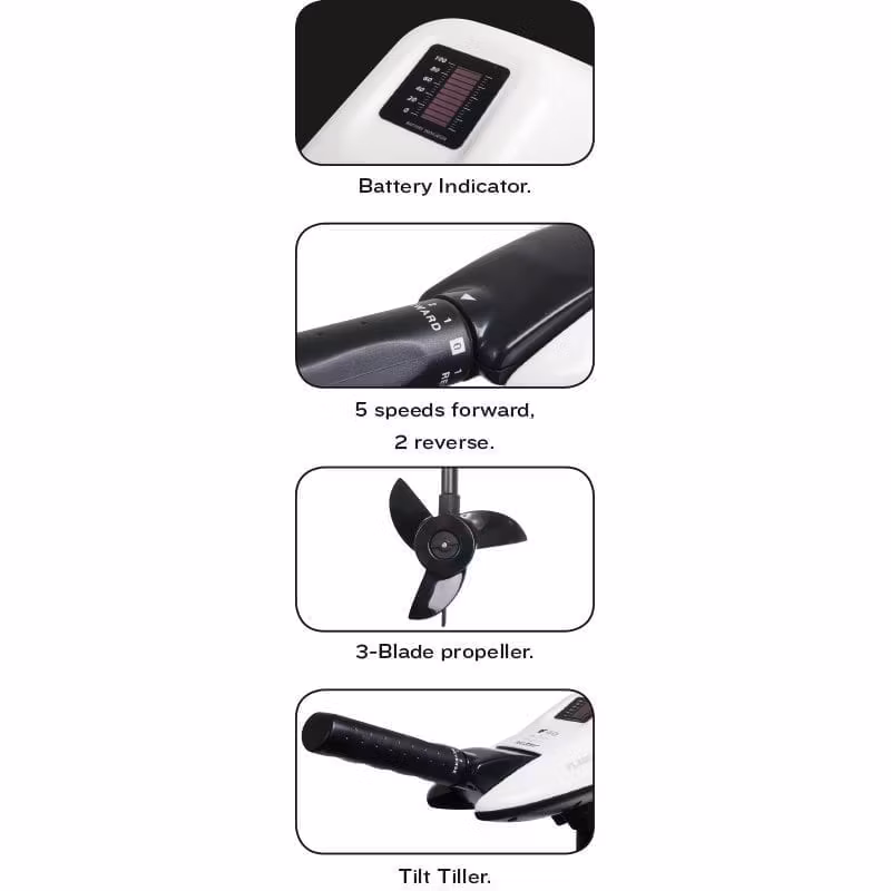 Fladen Marine vit elmotor 46Lbs