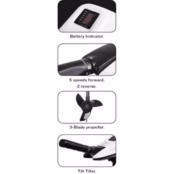 Fladen Marine vit elmotor 38Lbs