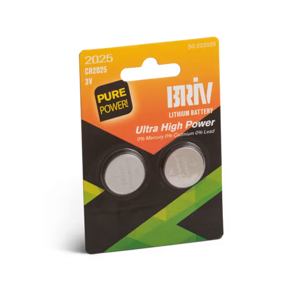 Knappcell Litium CR2025 3V 2-pack