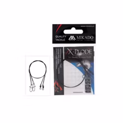 Steel Leader - With Swivel And Safety Snap 25cm/10kg