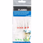 Vit fjäderhäckla med självlysande kulor 5 krokar