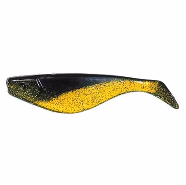 G&C Shad Minnow - Black Chartreuse Glitter 7cm