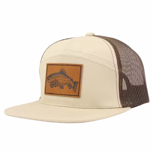 Hurricane Leather Patch Trout 7-panel Truckerkeps