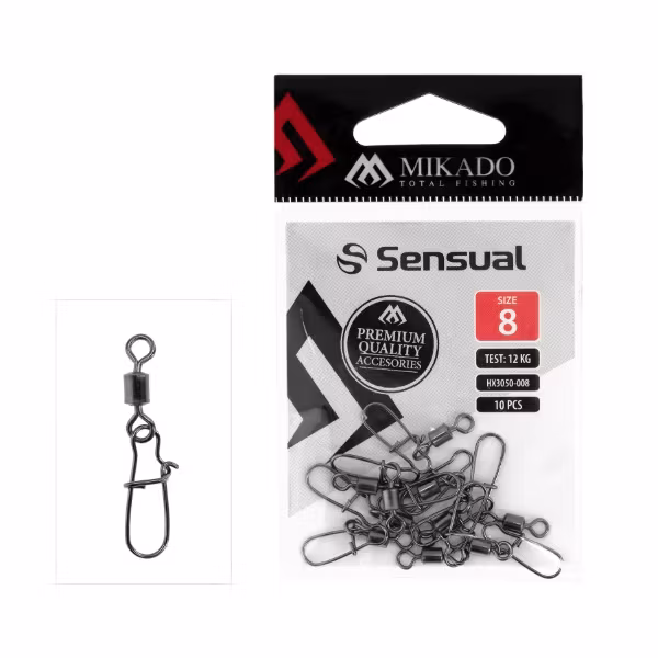 Mikado Roller Swivel w Fastlock Snap - 5pcs