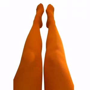 Strumpbyxor varma dam ekologisk bomull orange