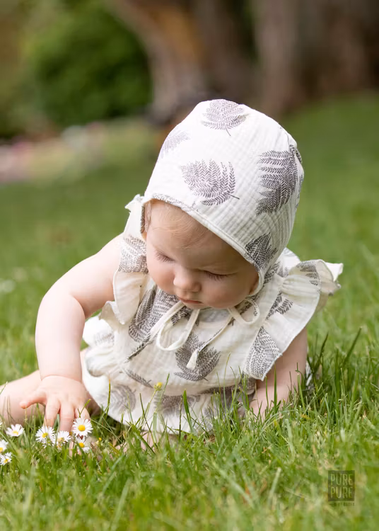 Babymössa bonnet - Blad - 4-12mån