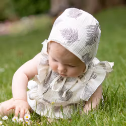 Babymössa bonnet - Blad - 4-12mån