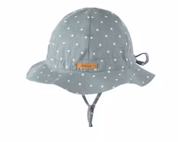Solhatt baby/barn mint med vita prickar 4mån - 2år UV skydd