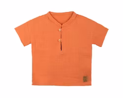 Tunika tröja kortärmad för barn eko muslin -Papaya 110-116cl