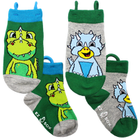 Ezsox barn strumpor - Dinosaurier 2-pack (31-34) med halkskydd