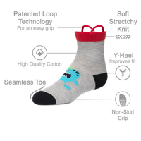 Ezsox barn strumpor - Tiger/panda 2-pack ( 31-34) med halkskydd
