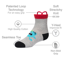 Ezsox barn strumpor - Tiger/panda 2-pack ( 31-34) med halkskydd