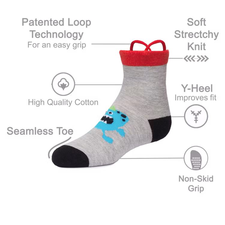Ezsox barn strumpor - Zebra & Giraff ( 31-34) med halkskydd