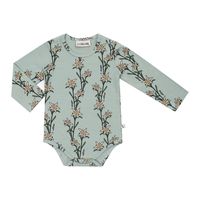 Långärmad baby Body – Isberg med edelweiss blommor 50-92cl