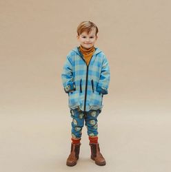 Sweatpants byxor barn – Tealblå med kompasser | Ekologisk bomull- 74-128cl
