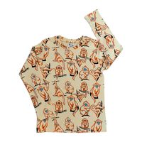 T-shirt tröja barn långärmad - Apor 1-8år eko bomull