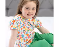 T-shirt barn ekologisk bomull - Regnbågsäng 1-5år