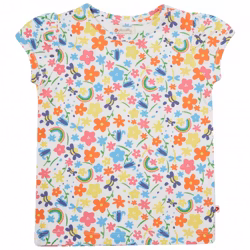 T-shirt barn ekologisk bomull - Regnbågsäng 1-5år