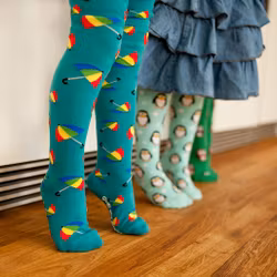 Paraply! Ekologiska barn strumpbyxor med halkskydd 0-6mån