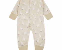 Babypyjamas - bomullssvans med kaninmönster  0-24mån