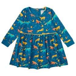 Långärmad barn klänning färgglada hästar 5-10år Piccalilly