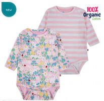 Babybody 2-pack långärmad lamm -rosa 72-92cl