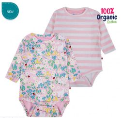 Babybody 2-pack långärmad lamm -rosa 72-92cl