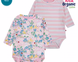 Babybody 2-pack långärmad lamm -rosa 72-92cl
