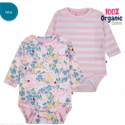 Babybody 2-pack långärmad lamm -rosa 72-92cl
