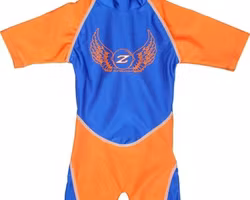 Zunblock UV-dräkt  baby/barn - Rocky blå/orange 74-92cl