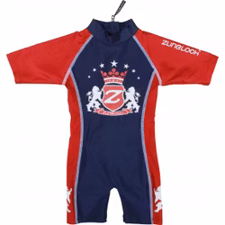 Zunblock UV-dräkt baby/barn - lion röd/blå 74-92cl